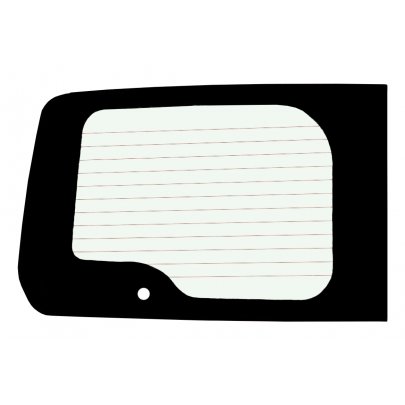 Fiat Qubo 2007-2020 Стекло задней левой двери (розпашонка, с обогревом, с отверстием) RW2312301L Safe Glass (Украина)