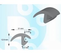 Ford Transit 1986-2000 Молдинг на лобовое стекло (за метр) GS 2515 P111-X Benson (КНР)