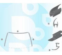 Honda Fit 2008-2014 Молдинг на лобове скло 14546A SEKURIT (Франція)