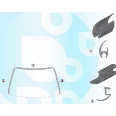 Renault Kangoo 1997-2007 Молдинг на лобове скло GS 6010 P120-X Safe Glass (Україна)