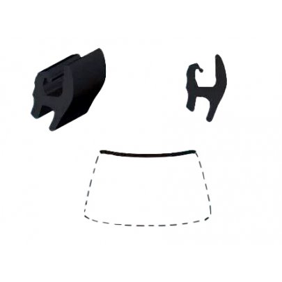 Renault Logan 2004-2012 Молдинг на лобове скло (верхній) GS 2701 P133-X Benson (КНР)