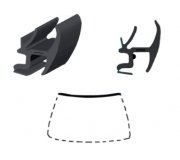 BMW 3 E36 1990-1998 Молдинг на лобове скло GS 0060 P133-X SEKURIT (Франція)