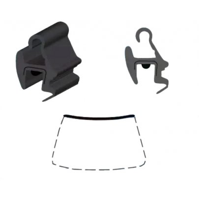 BMW X5 E53 1999-2006 Молдинг на лобове скло GS 1407 P133-X Icor (Бельгія)