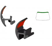 BMW X6 E71 / E72 2008-2010 Молдинг на лобове скло 11314A SEKURIT (Франція)