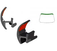 BMW X6 E71 / E72 2008-2010 Молдинг на лобове скло 11314A SEKURIT (Франція)