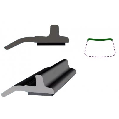 BMW X5 F15 2013-2018 Молдинг на лобове скло GS 1419 P111-X Icor (Бельгія)