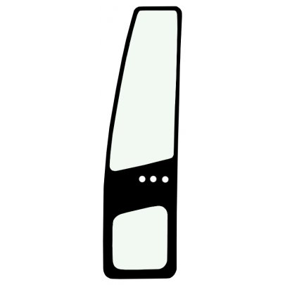 Daewoo Novus 2002- Форточка передней левой двери (3 отверстия под зеркало) 36862T Benson (КНР)