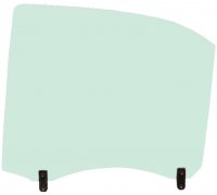 Kia Sorento 2002-2009 Боковое стекло заднее левое (опускное) 32243T Benson (КНР)