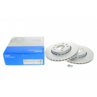Тормозной диск передний (280х24мм, 2шт) Renault Megane 3 / Рено Меган 3 2008-2016 BG4265C DELPHI (США)