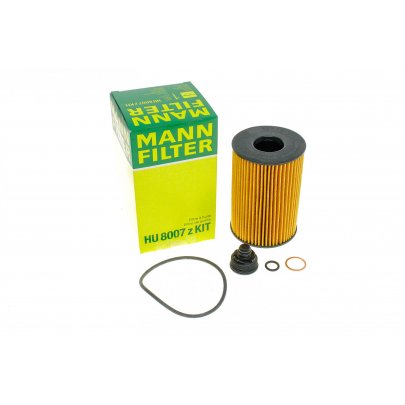 Масляный фильтр BMW 5 F10/F11 / БМВ 5 Ф10/Ф11 4.4 (бензин) 2009-2017 HU8007ZKIT MANN-FILTER (Германия)