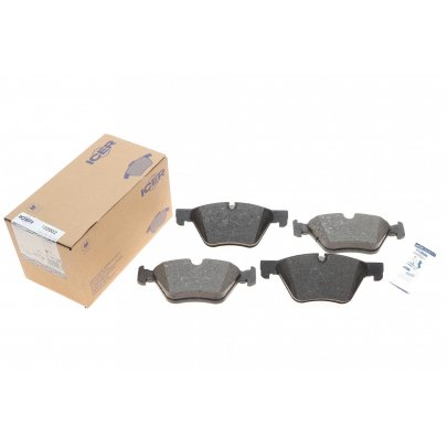 Тормозные колодки передние (155x63.5x19mm) BMW 5 F10/F11 / БМВ 5 Ф10/Ф11 2.0d 2009-2017 182002 ICER (Испания)