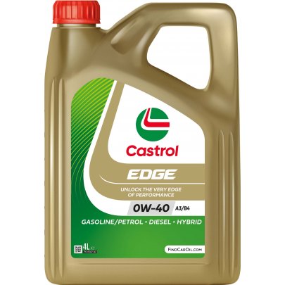Синтетичне моторне масло 0W40 EDGE 4L (Ford WSS-M2C937-A / MB 229.3 / MB 229.5 / Porsche A40 / VW 502.00 / VW 505.00) CS0W40EA3/B44L Castrol (Великобритания)