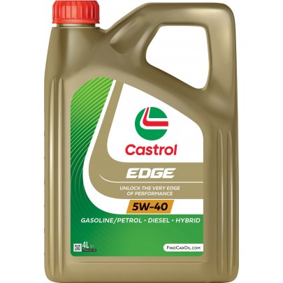 Синтетичне моторне масло 5W40 EDGE 4L (BMW LL-01 / Fiat 9.55535-S2 / Ford WSS-M2C917-A / MB 226.5 / MB 229.31 / MB 229.51 / Renault RN0700 / Renault RN0710 / VW 505.00 / VW 505.01) CS5W40EC34L Castrol (Великобритания)