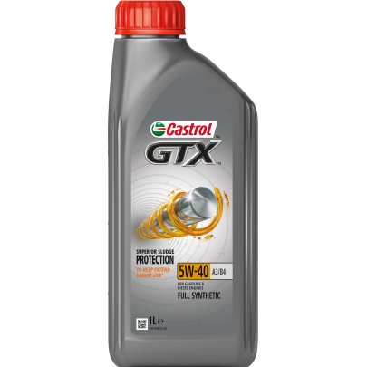 Синтетичне моторне масло 5W40 GTX 1L (BMW LL-01 / MB 229.3 / Renault RN0700 / Renault RN0710 / VW 502.00 / VW 505.00) CS5W40GTXA3/B41L Castrol (Великобритания)