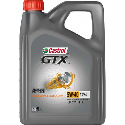 Синтетичне моторне масло 5W40 GTX 4L (BMW LL-01 / MB 229.3 / Renault RN0700 / Renault RN0710 / VW 502.00 / VW 505.00) CS5W40GTXA3/B44L Castrol (Великобритания)