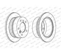 Тормозной диск задний (258х12мм) VW LT 28-35 1996-2006 FCR230A FERODO (Великобритания)