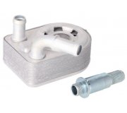 Радиатор масляный / теплообменник (50x97x133мм) Ford Focus 3 / Форд Фокус 3 1.6 (бензин) 2011-2018 196061 FEBI (Германия)