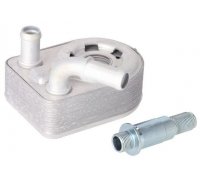 Радиатор масляный / теплообменник (50x97x133мм) Ford Focus 3 / Форд Фокус 3 1.6 (бензин) 2011-2018 196061 FEBI (Германия)