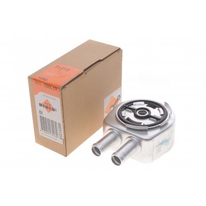 Радиатор масляный / теплообменник (97x97x43мм) Ford Focus 3 / Форд Фокус 3 2.0 (бензин) 2011-2018 31310 NRF (Нидерланды)