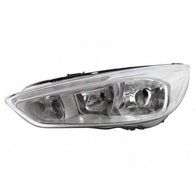 Фара передня ліва (H7/H1/PY21W/LED, електрична, з моторчиком, хром, біла вставка, з 2014р.в.) Ford Focus 3 / Форд Фокус 3 2014-2018 431-11C9LMLDEM1 DEPO (Тайвань)