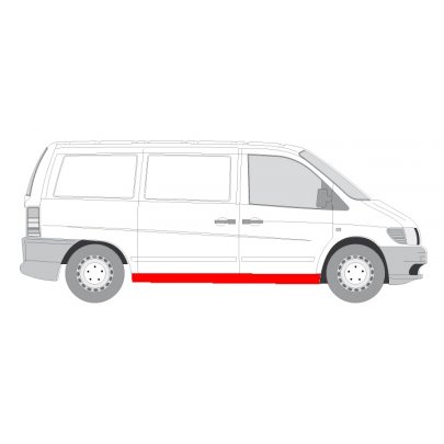 Ремонтная часть порог правый MB Vito 638 1996-2003 6505-06-3541002PP BLIC (Польша)