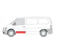 Ремонтна частина передніх дверей лівої (24см) MB Vito 638 1996-2003 6015-00-3541125P BLIC (Польща)