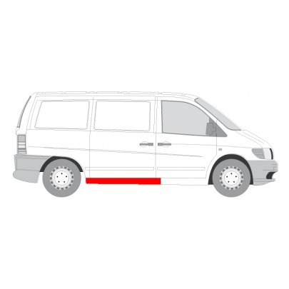 Ремонтна частина поріг зсувних дверей MB Vito 638 1996-2003 6505-06-3541004P BLIC (Польща)