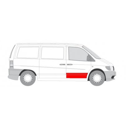 Ремонтна частина передніх дверей правих (20см) MB Vito 638 1996-2003 6015-00-3541122K BLIC (Польща)