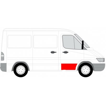 Ремонтная часть передней двери правой (31см) MB Sprinter 901-905 1995-2000 6015-00-3546122P BLIC (Польша)