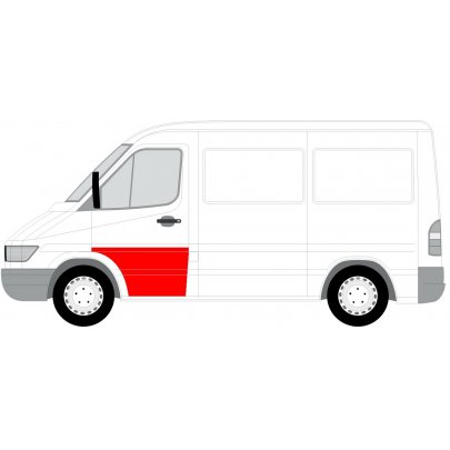 Ремонтная часть передней двери левой (64см) MB Sprinter 901-905 1995-2000 6015-00-3546123P BLIC (Польша)