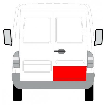 Ремонтная часть задней двери правой (20см) VW LT 1996-2006 6016-00-3546154P BLIC (Польша)