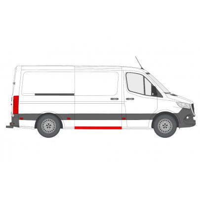 Ремонтная часть порога раздвижной двери (1286мм, короткая база) MB Sprinter 907 / 910 2018- FP3547006-P KLOKKERHOLM (Дания)