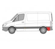 Ремонтная часть кузова задняя левая (средная база) VW Crafter 2006- 3547603 KLOKKERHOLM (Дания)