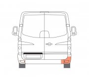 Ремонтна частина кута заднього правого VW Crafter 2006- 3547702 KLOKKERHOLM (Данія)