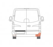 Ремонтна частина кута заднього правого VW Crafter 2006- 5065908 POLCAR (Польща)