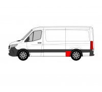 Ремонтная часть заднего крыла спереди слева (3665мм, 400мм) MB Sprinter 907 / 910 2018- FP3548563 KLOKKERHOLM (Дания)