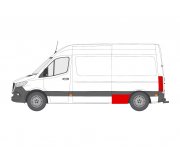 Ремонтная часть заднего крыла спереди слева (3924мм, 640мм) MB Sprinter 907 / 910 2018- FP3548565 KLOKKERHOLM (Дания)