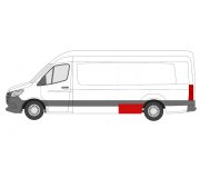Ремонтная часть заднего крыла спереди слева (4325мм, 1090мм) MB Sprinter 907 / 910 2018- FP3548567 KLOKKERHOLM (Дания)