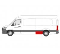 Ремонтная часть заднего крыла спереди слева (4325мм, 1090мм) MB Sprinter 907 / 910 2018- FP3548567 KLOKKERHOLM (Дания)