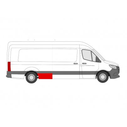 Ремонтная часть заднего крыла спереди справа (4325мм, 1090мм) MB Sprinter 907 / 910 2018- FP3548568 KLOKKERHOLM (Дания)