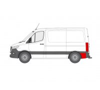 Ремонтная часть заднего крыла сзади слева (3250мм, 170мм) MB Sprinter 907 / 910 2018- FP3548601 KLOKKERHOLM (Дания)