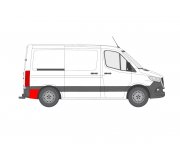 Ремонтная часть заднего крыла сзади справа (3250мм, 170мм) MB Sprinter 907 / 910 2018- FP3548602 KLOKKERHOLM (Дания)