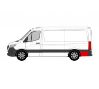 Ремонтная часть заднего крыла сзади слева (3665мм, 630мм) MB Sprinter 907 / 910 2018- FP3548603 KLOKKERHOLM (Дания)