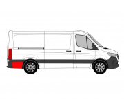 Ремонтная часть заднего крыла сзади справа (3665мм, 630мм) MB Sprinter 907 / 910 2018- FP3548604 KLOKKERHOLM (Дания)