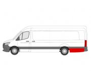 Ремонтная часть заднего крыла сзади слева (4325мм, 1600мм) MB Sprinter 907 / 910 2018- FP3548607 KLOKKERHOLM (Дания)