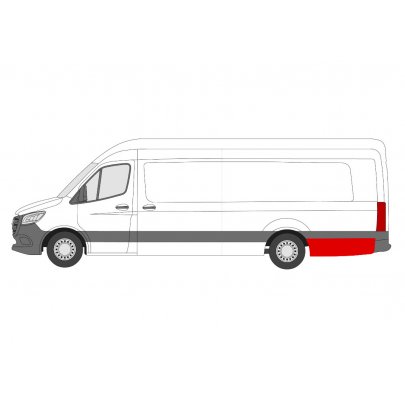 Ремонтная часть заднего крыла сзади слева (4325мм, 1600мм) MB Sprinter 907 / 910 2018- FP3548607 KLOKKERHOLM (Дания)