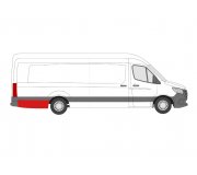 Ремонтная часть заднего крыла сзади справа (4325мм, 1600мм) MB Sprinter 907 / 910 2018- FP3548608 KLOKKERHOLM (Дания)