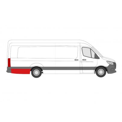 Ремонтная часть заднего крыла сзади справа (4325мм, 1600мм) MB Sprinter 907 / 910 2018- FP3548608 KLOKKERHOLM (Дания)