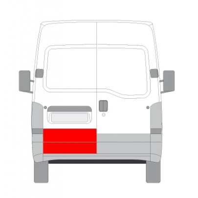 Ремонтная часть задней двери левой (длина 35см) Renault Master II / Opel Movano 1998-2010 FP6065153 FPS (Тайвань)