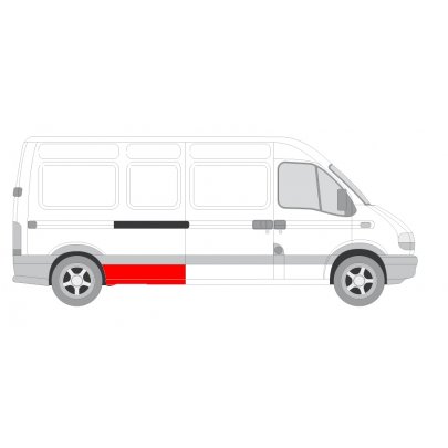 Ремонтная часть правой стороны (короткая база, длина 28см) Renault Master II / Opel Movano 1998-2010 FP6065562 FPS (Тайвань)